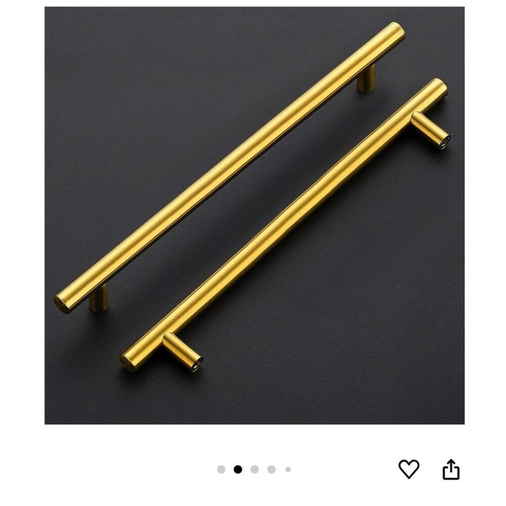 Ravinte Gold Cabinet Handles Hardware 20 Pack 7-1/2 " Pulls Brushed Brass